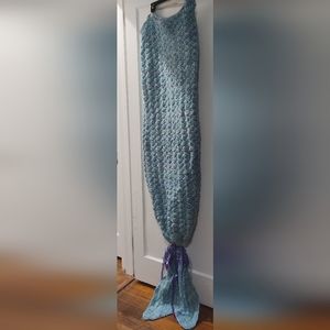 Mermaid tail soft afgan handmade blanket